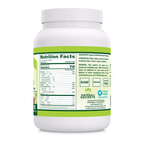Image of Herbal Secrets Ground Flaxseed | 2 Lb | 14 Grams per Serving | 65 Servings | USDA Organic