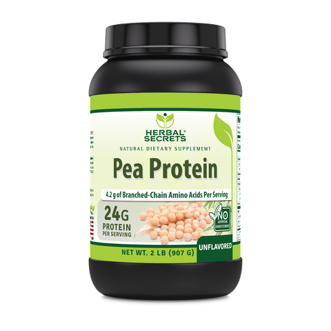 Image of Herbal Secrets Pea Protein Powder | Unflavored | 2 Lb | 24 Grams Protein | 32 Servings