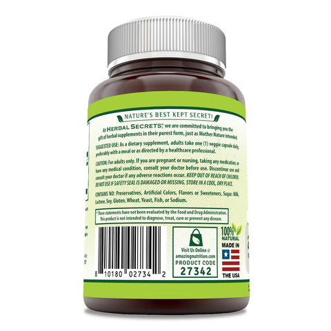 Image of Herbal Secrets Pomegranate Extract | 250 Mg | 120 Veggie Capsules