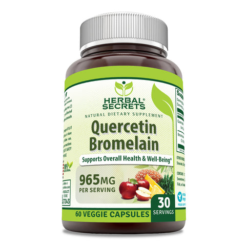 Image of Herbal Secrets Quercetin Bromelain | 965 Mg per Serving | 60 Veggie Capsules
