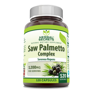 Herbal Secrets Saw Palmetto Complex | 1200 milligrams | 120 Capsules