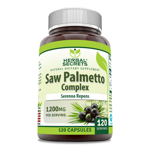 Image of Herbal Secrets Saw Palmetto Complex | 1200 Mg | 120 Capsules