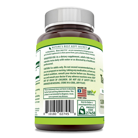 Image of Herbal Secrets Tart Cherry Extract | 1000 Mg | 120 Capsules