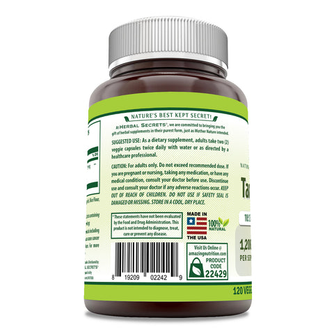 Image of Herbal Secrets Tart Cherry | 1200 Mg | 120 Veggie Capsules