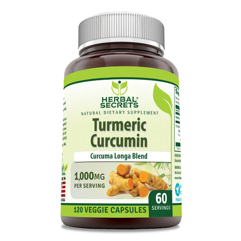 Image of Herbal Secrets Turmeric Curcumin | 1000 Mg per Serving | 120 Veggie Capsules