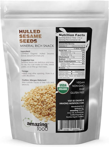 Image of Amazing Foods Organic Hulled Sesame Seeds | 2 Lbs