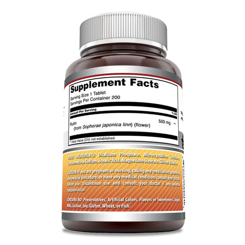 Image of Amazing Formulas Rutin | 500 Mg | 200 Tablets