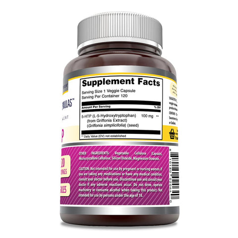 Image of Amazing Formulas 5-HTP | 100 Mg | 120 Veggie Capsules