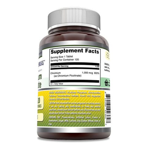 Image of Amazing Formulas Chromium Picolinate | 1000 Mcg | 120 Tablets