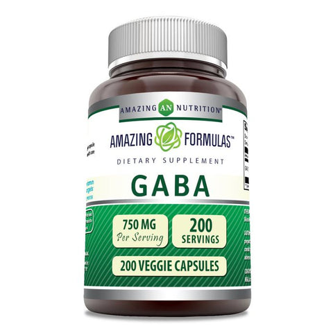 Image of Amazing Formulas GABA | 750 Mg | 200 Veggie Capsules