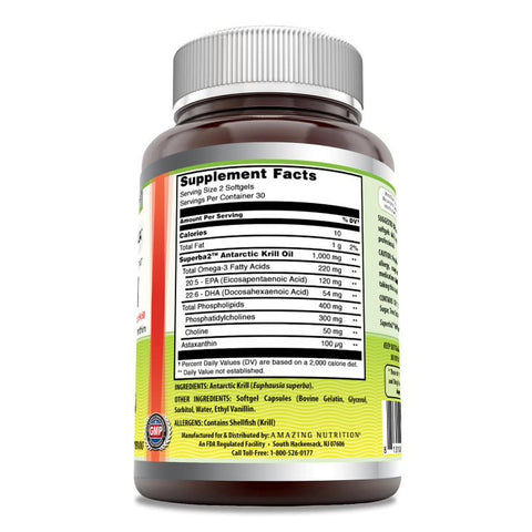 Image of Amazing Omega Superba Krill Oil | 500 Mg | 60 Softgels