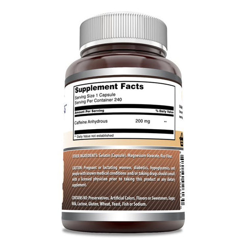 Image of Amazing Formulas Caffeine | 200 Mg | 240 Capsules