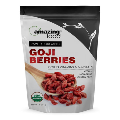 Image of Amazing Food Goji Berries Seeds | 1 Lb | 28 Grams per Serving | 16 Servings | USDA Organic