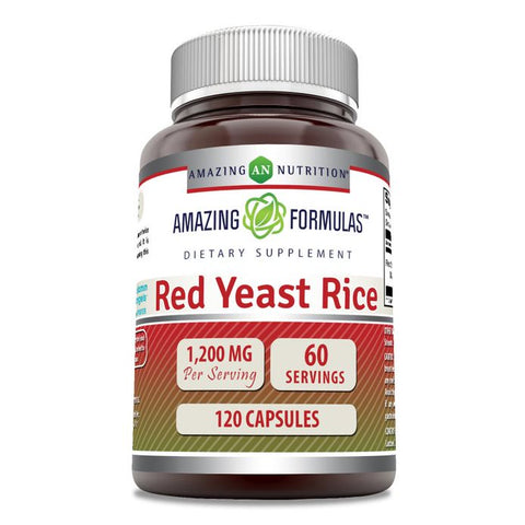 Image of Amazing Formulas Red Yeast Rice | 1200 Mg Per Serving | 120 Capsules