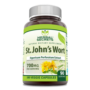 Herbal Secrets St. John's Wort | 700 Mg | 180 Capsules