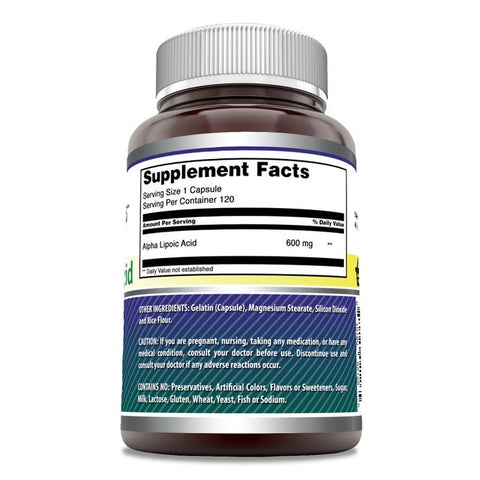Image of Amazing Formulas Alpha Lipoic Acid | 600 Mg | 120 Capsules