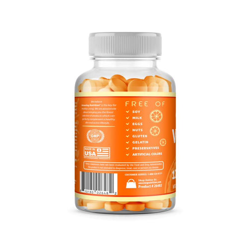 Image of Amazing Gummies Vitamin C with Vitamin A | 120 Gummies | Orange Flavor