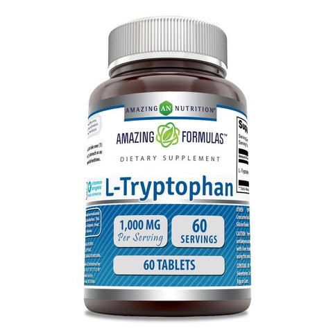 Image of Amazing Formulas L-Tryptophan | 1000 Mg | 60 Tablets