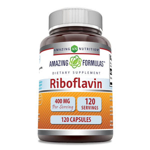 Amazing Formulas Riboflavin | 400 Mg | 120 Capsules