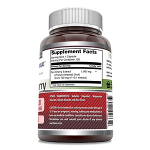 Amazing Formulas Tart Cherry Extract | 1000 Mg | 120 Capsules