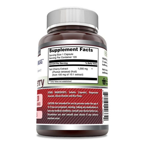 Image of Amazing Formulas Tart Cherry Extract | 1000 Mg | 120 Capsules
