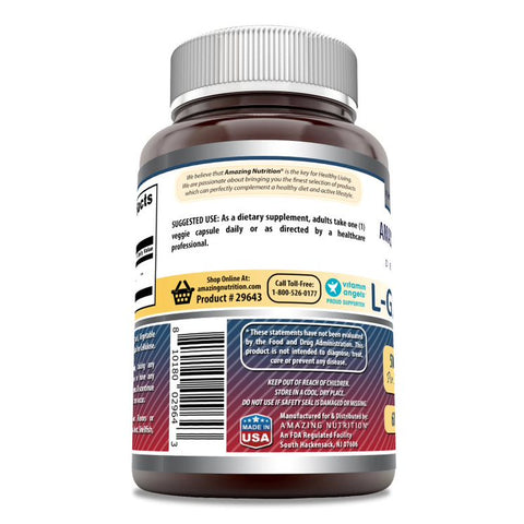 Image of Amazing Formulas L-Glutathione | 500 Mg | 60 Veggie Capsules