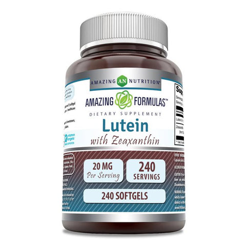 Image of Amazing Formulas Lutein |20 Mg | with Zeaxanthin | 800 Mcg | 240 Softgels