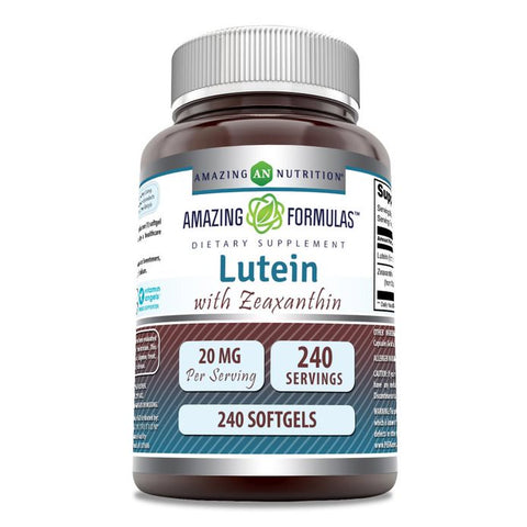 Image of Amazing Formulas Lutein with Zeaxanthin | 20 mg | 240 Softgels