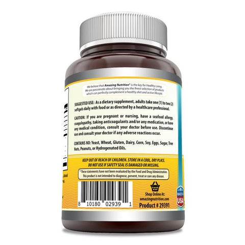 Image of Amazing Omega Norwegian Fish Oil | 1250 Mg | 120 Softgels | Orange Flavor