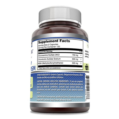 Image of Amazing Formulas Glucosamine Chondroitin MSM | 1850 Mg Per Serving | 240 Capsules