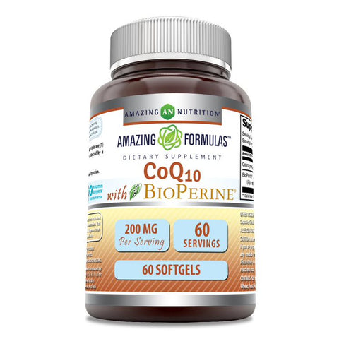 Image of Amazing Formulas CoQ10 with Bioperine | 200 Mg | 60 Softgels