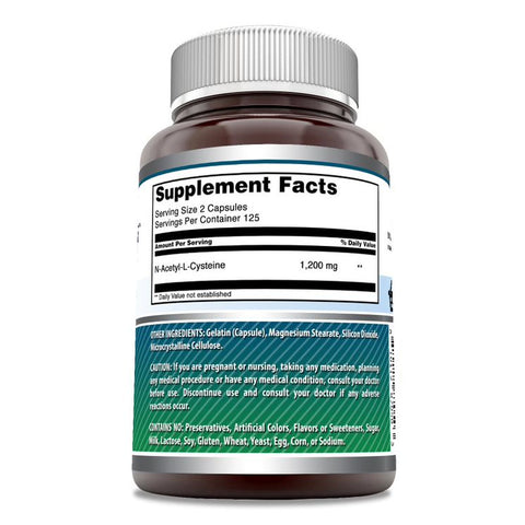 Image of Amazing Formulas NAC | 1200 Mg Per Serving | 250 Capsules