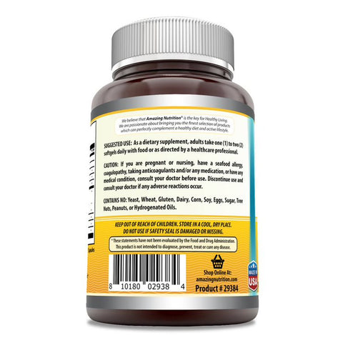 Image of Amazing Omega Norwegian Cod Liver Oil | 1250 Mg | 120 Softgels | Orange Flavor