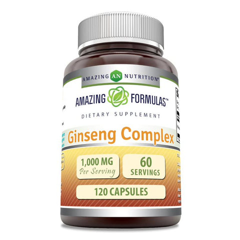 Image of Amazing Formulas Ginseng Complex | 1000 Mg Per Serving | 120 Capsules
