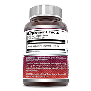 Amazing Formulas Quercetin | 500 Mg | 120 Veggie Capsules