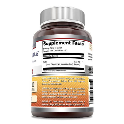 Image of Amazing Formulas Rutin | 500 Mg | 100 Tablets