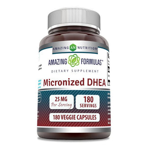 Amazing Formulas Micronized DHEA | 25 Mg | 180 Veggie Capsules