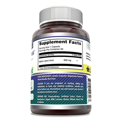 Image of Amazing Formulas Alpha Lipoic Acid | 600 Mg | 60 Capsules