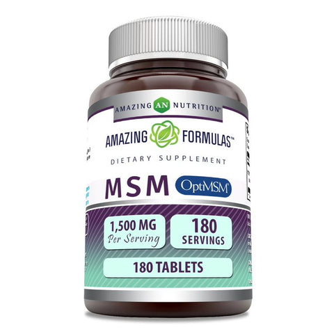 Image of Amazing Formulas OptiMSM | 1500 Mg | 180 Tablets