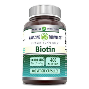 Amazing Formulas Biotin | 10000 Mcg | 400 Veggie Capsules