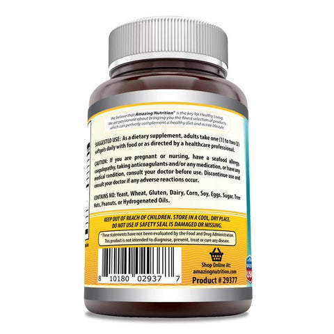 Image of Amazing Omega Norwegian Cod Liver Oil | 1250 Mg | 120 Softgels | Lemon Flavor