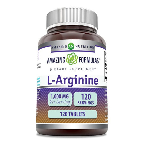 Image of Amazing Nutrition L-Arginine | 1000 Mg | 120 Tablets