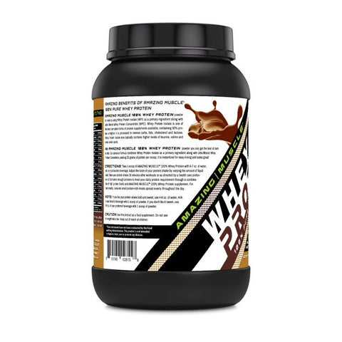 Image of Amazing Muscle Whey Protein Isolate & Concentrate | 2 Lbs | Chocolate
