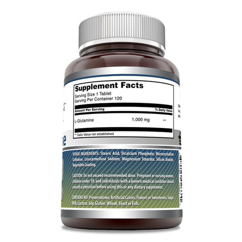 Image of Amazing Formulas L-Glutamine | 1000 Mg | 120 Tablets
