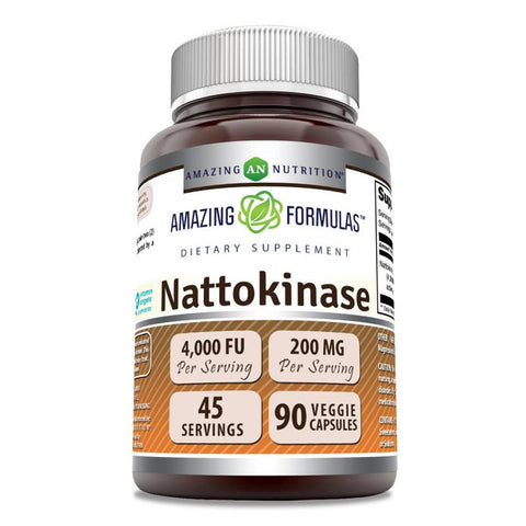 Image of Amazing Formulas Nattokinase | 200 Mg Per Serving | 4000 FU | 90 Veggie Capsules