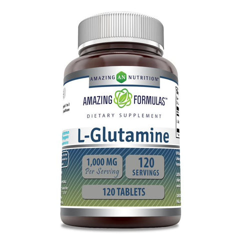 Image of Amazing Formulas L-Glutamine | 1000 Mg | 120 Tablets