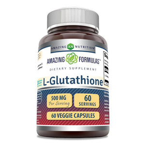Amazing Formulas Reduced L-Glutathione | 500 Mg |  60 Veggie Capsules