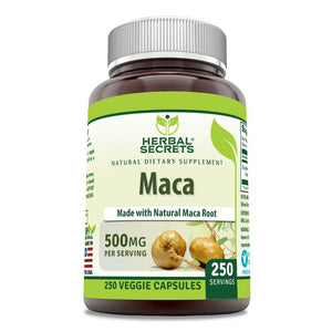 Herbal Secrets Maca | 500 Mg | 250 Veggie Capsules
