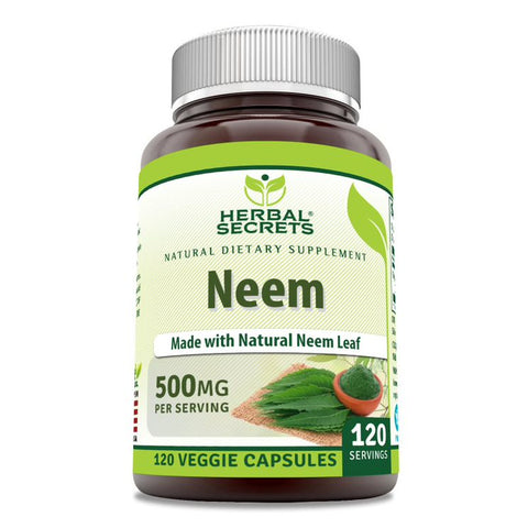 Image of Herbal Secrets Neem | 500 Mg | 120 Veggie Capsules
