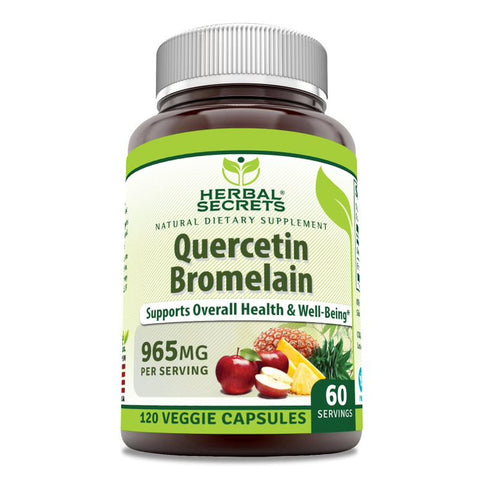 Image of Herbal Secrets Quercetin Bromelain | 965 Mg per Serving | 120 Veggie Capsules